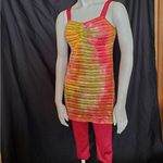 Revolution  Dancewear Burgundy, Red, Yellow, & Green Leotard Photo 1