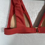 Summersalt  Women 6 Burnt Orange The Plunge Bikini Top Built in Soft Cups Photo 4