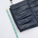 The Sak Charleston Leather Demi Clutch Crossbody Bag Black Onyx Pleated Purse Photo 8