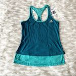Adidas  Blue Green Athletic Racer Back Tank Top Photo 13
