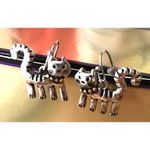 Handmade Cat Earrings Metal Kitty Lover Birthday Gift Hypoallergenic Hoo… Photo 5