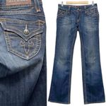 Rock Revival Jeans Chrissie Bootcut FDL Back Flap Pocket Dark Wash Denim Size 29 Photo 13
