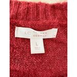 LC Lauren Conrad  Womens L Red Penguin Christmas Oversized ‎ Sweater Holiday Photo 3
