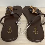 Candie's Candie’s brown women’s tassels sandals size 11 Photo 4