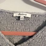 Madewell adorable blue medium M 3/4 sleeve V neck short top CUTE Photo 3