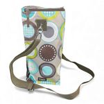 Thirty One Insulated Zip Cooler Picnic Bag Minty Chip Circles Adjustable Strap Brown Photo 3