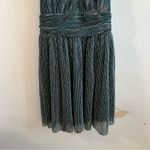 Lulus Lulu’s Dress Ailey Gold and Teal Blue Skater Dress in Sz XS EUC Prom Homecoming Photo 6