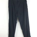 & Other Stories & Other Stories Women's Black Flat Front Cotton Straight Leg Pants Size 0 Photo 0