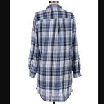 Love Tree  Shirt Dress Blue Plaid Photo 1