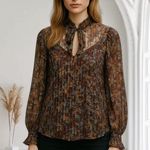 Lafayette 148 New York Sz L Womens Floral Summer Set Sheer Blouse Satin Camisole Pink Size L Photo 0