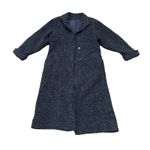 Paul Levy 1970s 1980s Long Wool Navy Confetti Chevron Print Coat Women’s Sz L Size L Photo 0