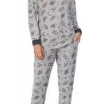Harry Potter The Wizarding World Of Gray Icon Print Pajama Set Sz.XL Photo 0