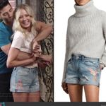 ALLSAINTS  Pam Birds Embroidered Denim Shorts in Indigo Blue Photo 1