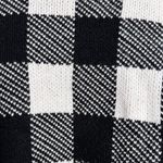 VICI  Women’s Black White Long Sleeves Cable Knit‎ Open Front Coat Medium Large Photo 5