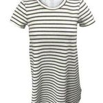 Madewell White Striped Crewneck Short Sleeve Casual Mini T-shirt Dress Size XXS Photo 0