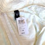 Windsor size medium ivory white short poof sleeves short lace mini dress NWT Photo 4