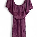 Free People Purple off the shoulder dress with lace detailing Photo 0
