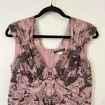 Peruvian Connection 100% Silk Elegant Marble Swirl Sheath Midi Dress Size 8 Photo 2