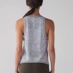 Lululemon Womens Squad Goals Size 8 Tank Sheer Luon Pebble Jacquard White Black Photo 4