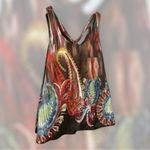Moon Collection Women’s Boho Paisley Tank Top S Multicolor Tie Front Festival Photo 2