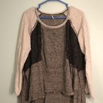 Free People  Sweater! gray and black flowy  sweater size small! Photo 3