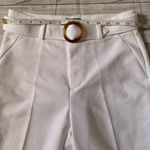 Crosby White Belted Cropped Wide Leg Pants Size 4 Photo 8