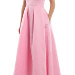 NEW Pinko Digimond‎ Pink Strapless Satin Pleated High Photo 0