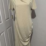 Treasure & Bond  Tan Short Sleeve T-Shirt Cinched Maxi Dress Size XL Photo 0