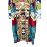 Atelier 5 By Godze Yilmaz Bold Geometric 3/4 Sleeve Kafton Dress L Art Deco Size L Photo 4