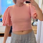 ZARA Pink Puff Sleeve Sweater Top Photo 6