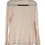 Marine layer  Baby Pink Long Sleeve Tee Shirt Womens M Lightweight Sheer Top Photo 0