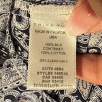 Trina Turk ALLYSON PAISLEY SILK SLEEVELESS BLUE WHITE COLLARED SHIRT DRESS 10 Photo 5