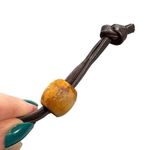 Peter Grimm Resort Wide Brim Floppy Hat Leather Cord UPF Black Brown One Size Photo 9