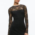 Alice + Olivia NWT Crystal Embellished Corded Lace Mini Dress Black & Pearl Sz 6 Photo 0