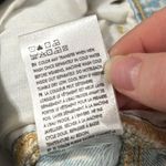 American Eagle New Rainbow embroidery High rise acid wash shorts light blue sz 6 Photo 11