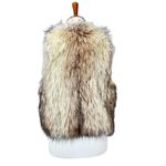 Rebecca Taylor  Faux Fur Glam Vest Silk Lined Size S Photo 5