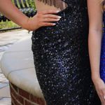 Primavera Couture Black Sequin Prom Dress Photo 7