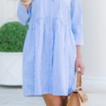 Shop The Mint  Always The One Blue Shirt Dress Size XL Photo 0