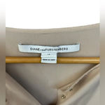 Diane Von Furstenberg ‎ Short Sleeve Tunic Top/Dress. 100% Silk,Tan Khaki. Sz 14 Photo 3