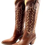 Dingo  High Cotton Leather Western Cowboy Boots Brown Women’s 8 Boho Pull On Photo 0