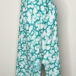 Barbara Gerwit White and Teal Beaded Cover Up Tunic Green Size M Photo 3