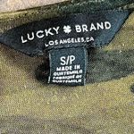 Lucky Brand Army Camo Short Cap Sleeve V-neck Blouse Small Photo 5