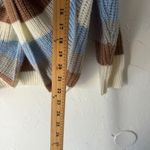 SheIn Cute Winter Striped Twist Front V Neck Long Sl Sweater Women's Large Feminine Photo 3