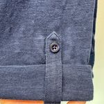 Chico's Chico’s Navy Blue Button Down Soft Slub Knit 3/4 Sleeve Collared Shirt Size 1/M Photo 3