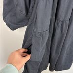 Free People  Lou Jean Babydoll Dress Long Sleeve Women’s Size Small Dark Gray Photo 5