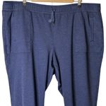 Lane Bryant  Pull On Drawstring Ankle Pants 22/24 Blue Comfy Travel‎ #1110250 Photo 2