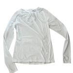 Athleta ‎ Top Womens Small White Back 1/4 Zip  Activewear Long Sleeve Thumbholes Photo 0