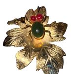 Insect on Leaf Women's Gold Tone Brooch Pendant Pin Accessories Jewelry Fashion Photo 0