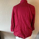 Norma Kamali  Red White Dot Bow Blouse Size XL Photo 4