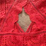 Sézane Sezane Andrea Red Eyelet Cutwork Top Blouse size 4 Photo 7